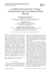 An optimized architecture of image classification using convolutional neural network