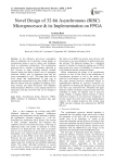 Novel design of 32-bit asynchronous (RISC) microprocessor & its implementation on FPGA