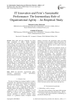 IT innovation and firm’s sustainable performance: the intermediary role of organizational agility – an empirical study