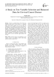 A study on test variable selection and balanced data for cervical cancer disease