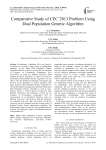 Comparative study of CEC’2013 problem using dual population genetic algorithm