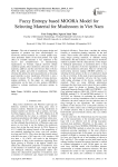 Fuzzy entropy based MOORA model for selecting material for mushroom in viet nam