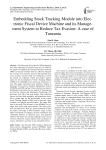 Embedding stock tracking module into electronic fiscal device machine and its management system to reduce tax evasion: a case of tanzania