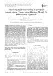 Improving the serviceability of a prepaid autorickshaw counter using queuing model: an optimization approach