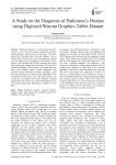 A study on the diagnosis of parkinson’s disease using digitized wacom graphics tablet dataset