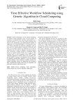 Time effective workflow scheduling using genetic algorithm in cloud computing