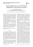 Design optimization of 6-RUS parallel manipulator using hybrid algorithm