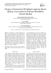 Design of generalized weighted Laplacian based quality assessment for software reliability growth models