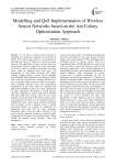 Modelling and QoS implementation of wireless sensor networks based on the ant colony optimization approach