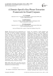 A domain specific key phrase extraction framework for email corpuses