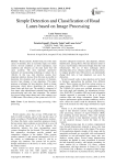 Simple detection and classification of road lanes based on image processing