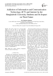 Addiction of information and communication technology (ICT) and internet by the Bangladeshi university students and its impact on their future