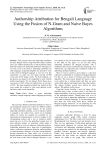 Authorship attribution for Bengali language using the fusion of N-gram and Naive Bayes algorithms