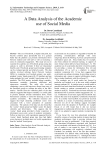 A data analysis of the academic use of social media
