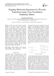 Aligning molecular sequences by wavelet transform using cross correlation similarity metric