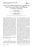 Multi-swarm whale optimization algorithm for data clustering problems using multiple cooperative strategies