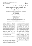 Development and simulation of adaptive traffic light controller using artificial bee colony algorithm