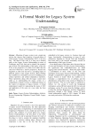 A formal model for legacy system understanding