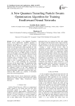 A new quantum tunneling particle swarm optimization algorithm for training feedforward neural networks