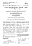 Improved method of López-Dahab-Montgomery scalar point multiplication in binary elliptic curve cryptography