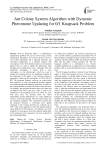 Ant colony system algorithm with dynamic pheromone updating for 0/1 knapsack problem