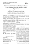 A comparative analysis of firefly and Fuzzy-Firefly based kernelized hybrid C-Means algorithms