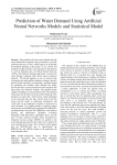 Prediction of water demand using artificial neural networks models and statistical model