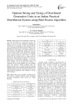 Optimal sitting and sizing of distributed generation units in an Indian practical distribution system using bird swarm algorithm