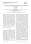 A clustering algorithm based on local density of points