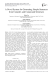 A novel system for generating simple sentences from complex and compound sentences