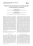 Biometric system design for iris recognition using intelligent algorithms
