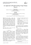An approach to parallel sorting using ternary search