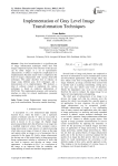 Implementation of gray level image transformation techniques