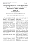 Data mining to prediction student achievement based on motivation, learning and emotional intelligence in MAN 1 Ketapang