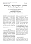 Proposal for a mutual conversion relational database-ontology approach