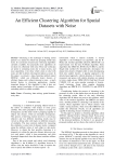 An efficient clustering algorithm for spatial datasets with noise
