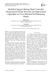 Modified integral sliding mode controller design based neural network and optimization algorithms for two wheeled self balancing robot