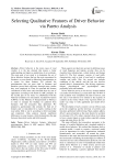 Selecting qualitative features of driver behavior via pareto analysis