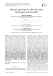 Binary log design for one-way data replication with ZeroMQ