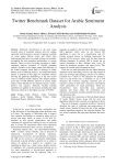 Twitter benchmark dataset for arabic sentiment analysis