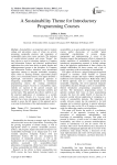 A sustainability theme for introductory programming courses
