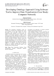 Developing ontology approach using software tool to improve data visualization (case study: computer network)