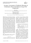 Accuracy assessment of similarity measures in collaborative recommendations using CF4J framework