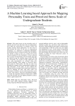 A machine learning based approach for mapping personality traits and perceived stress scale of undergraduate students