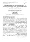 Integration of cyber-physical systems in e-science environment: State-of-the-Art, problems and effective solutions