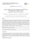 Design of effective security architecture for mobile cloud computing to prevent DDoS attacks