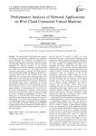 Performance Analysis of Network Applications on IPv6 Cloud Connected Virtual Machine