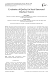 Evaluation of Quality for Semi-Structured Database System