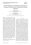 Arterial Parameters and Elasticity Estimation in Common Carotid Artery Using Deep Learning Approach