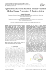 Application of Models based on Human Vision in Medical Image Processing: A Review Article